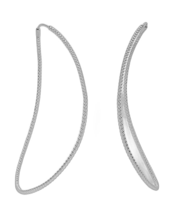 BAR Jewellery Twisted Silhouette Earrings — Silver