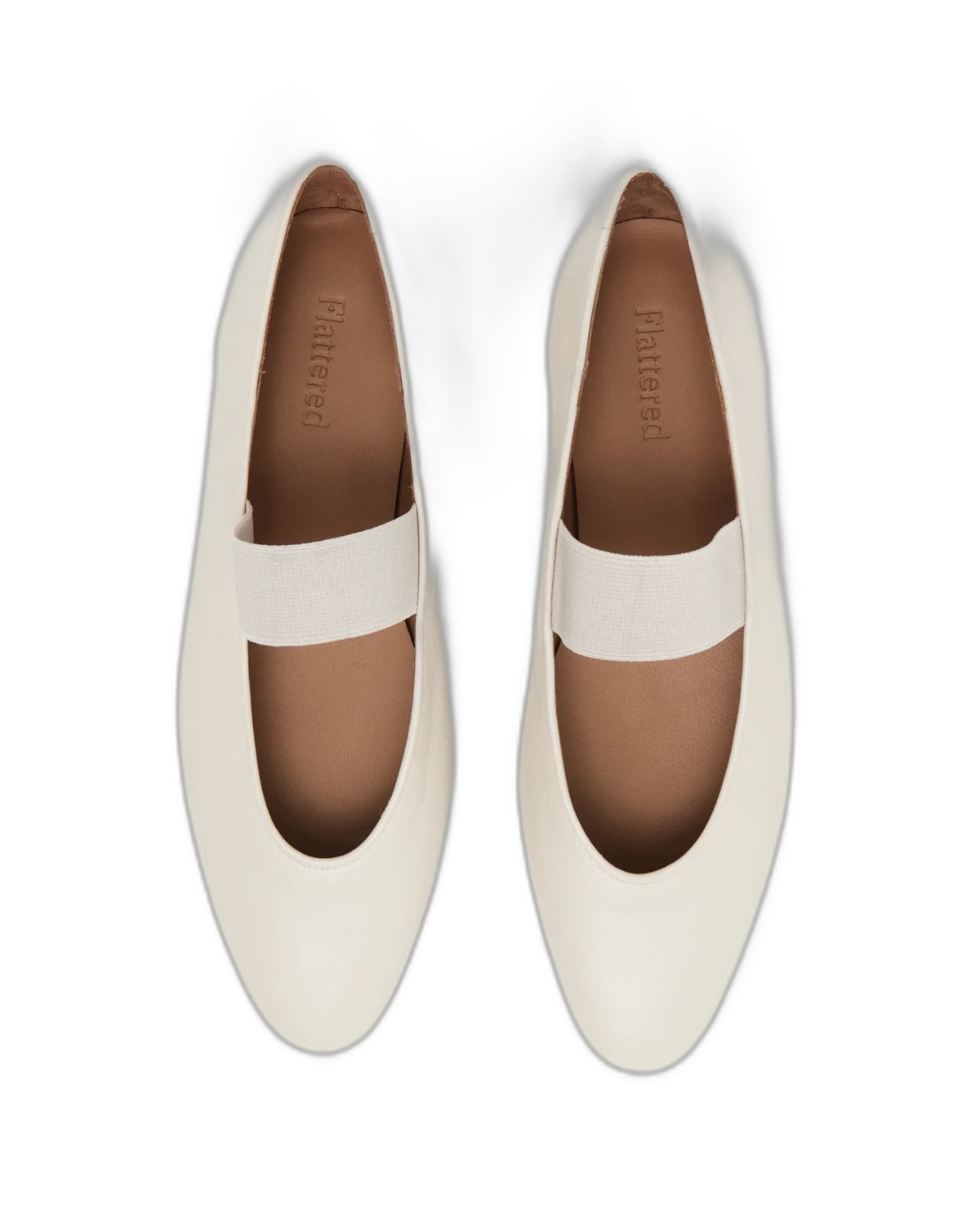 Flattered Bree Leather Creme Ballet Flat