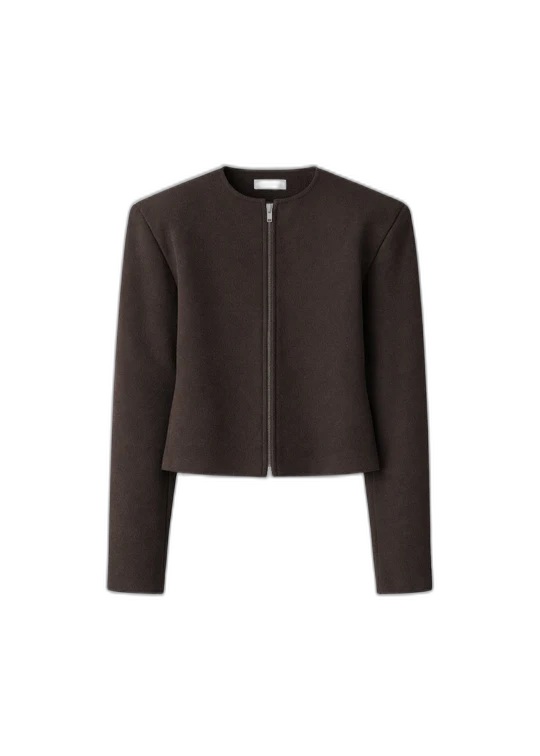 The Frankie Shop Mael Padded Cardigan — Brown