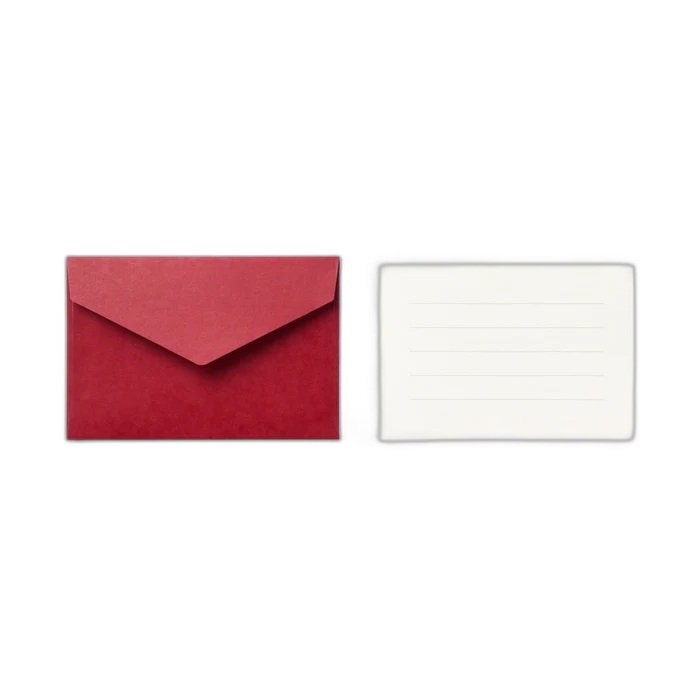 MUJI Mini Letter Writing Set — Burgundy
