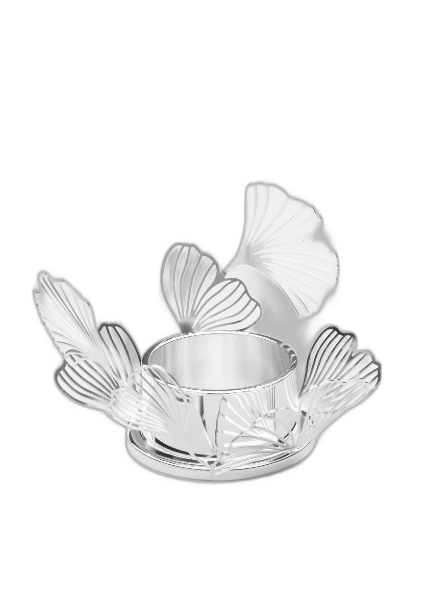 Skultuna FLWR Silver-Plated Candle Holder — Silver plated