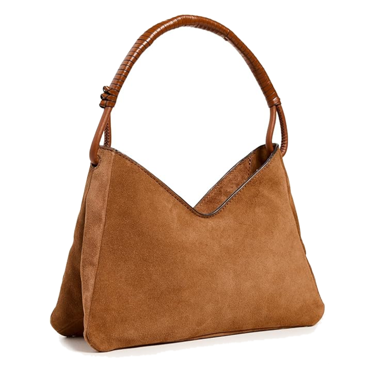 STAUD Valerie tan suede shoulder bag luxury gift for women