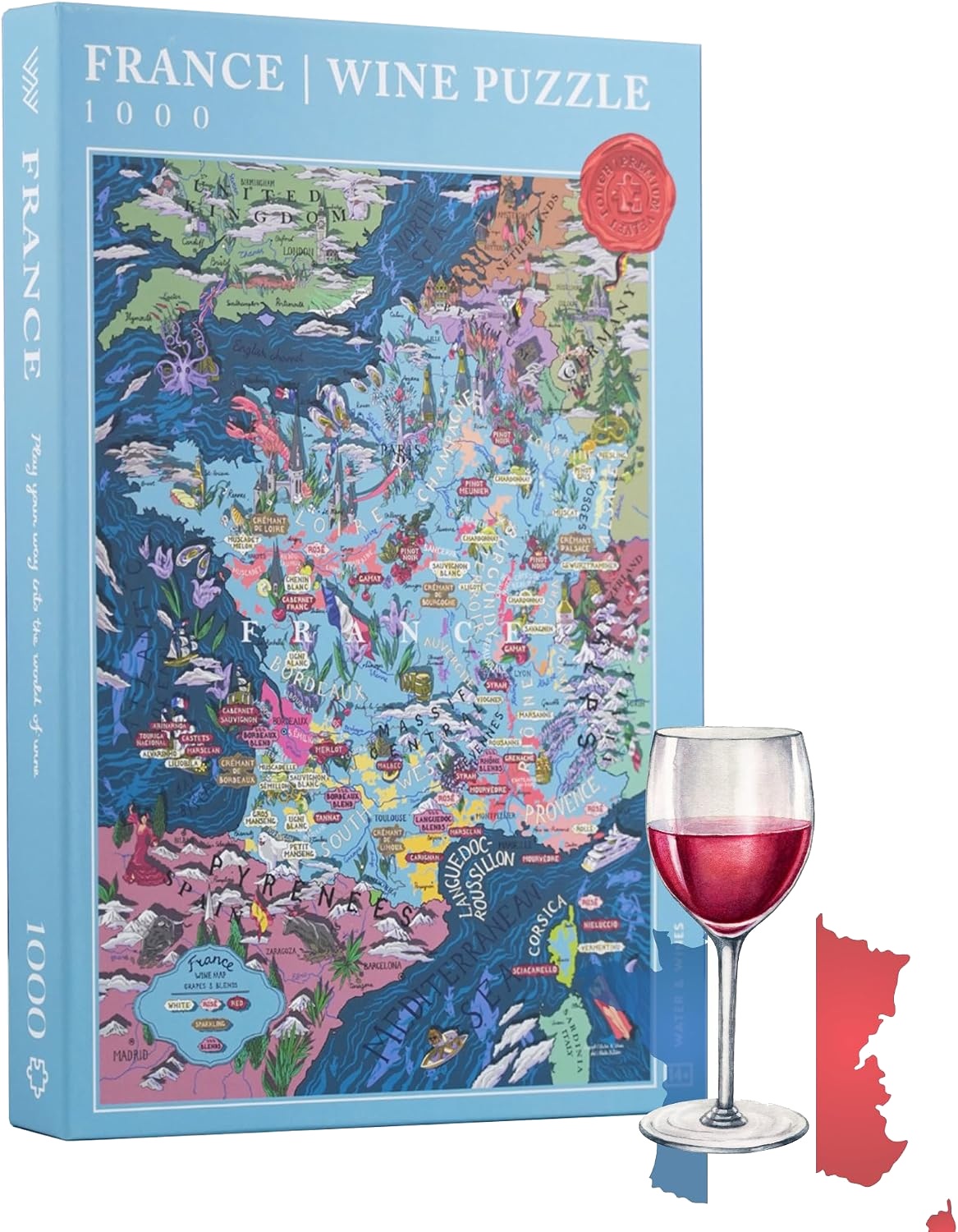 Piecework Puzzles 1000-Piece Puzzle Wine Puzzle