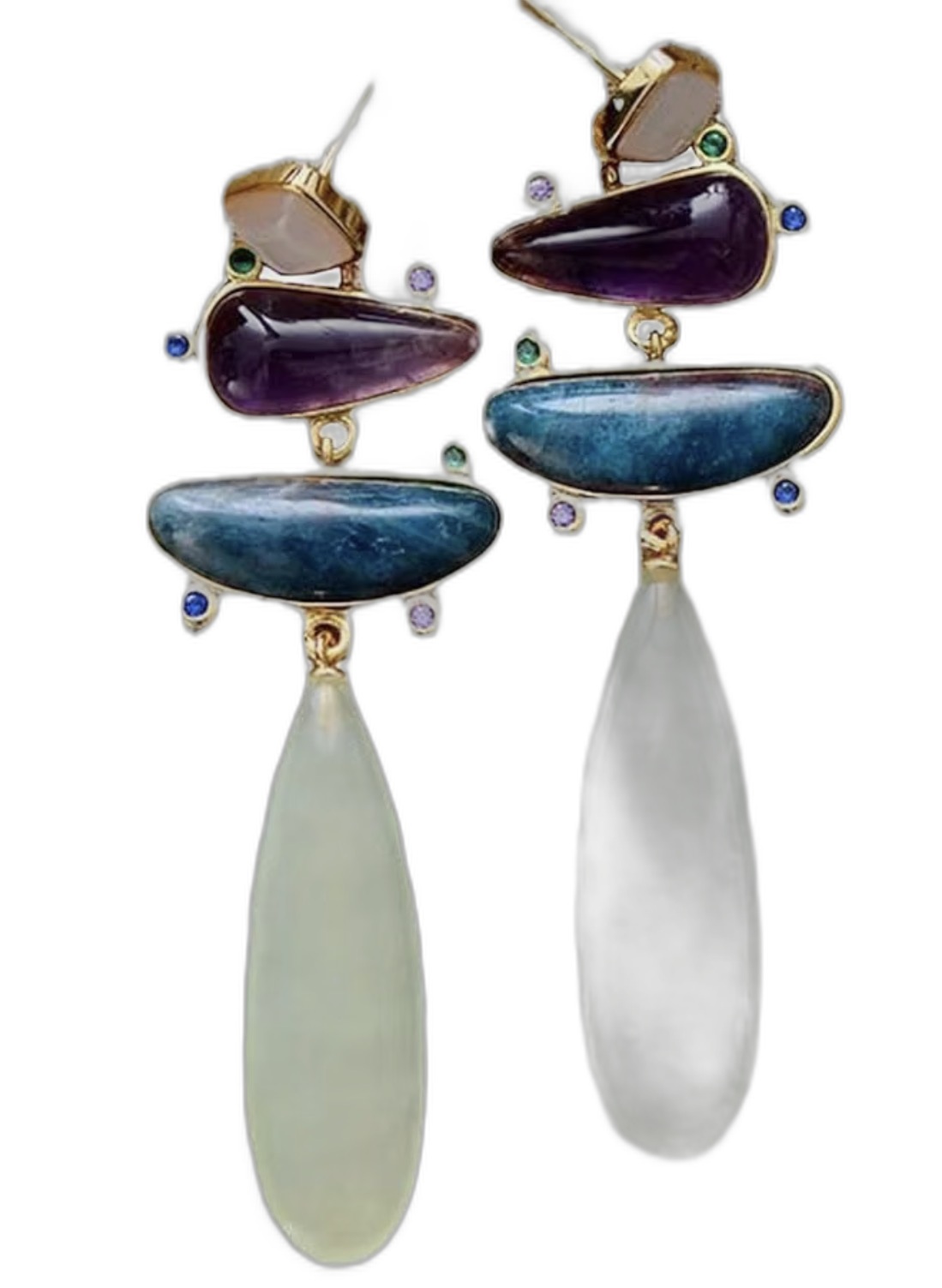 Yomisa Jade and Amethyst Earrings