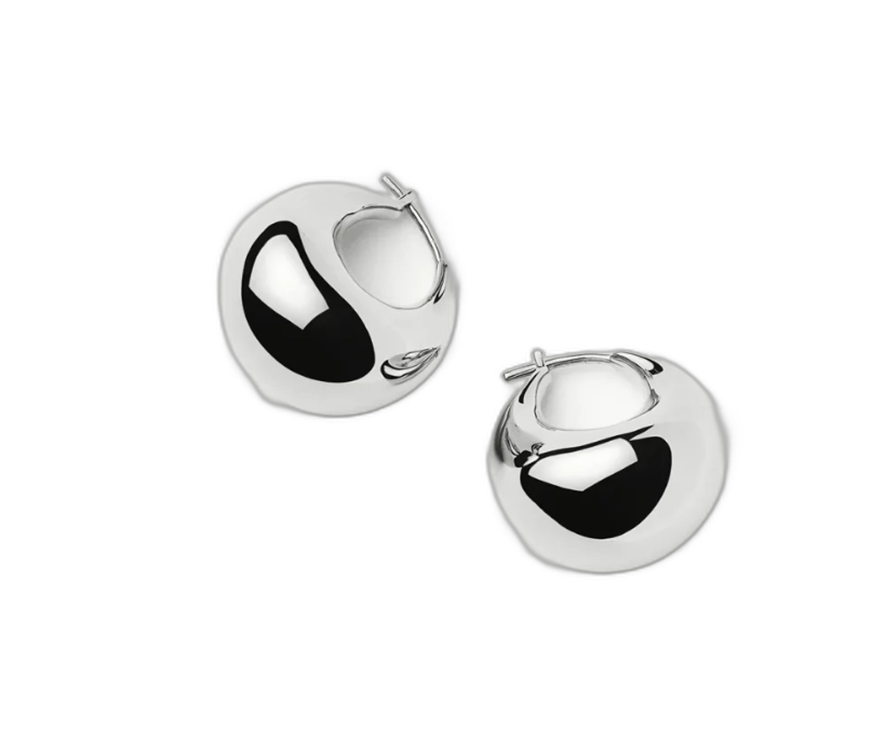 Missoma Sculptural Chubby Dome Small Hoops — Silver