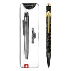 Caran d’Ache 849 Horse Black Special Edition Ballpoint — Black with gold horse silhouettes