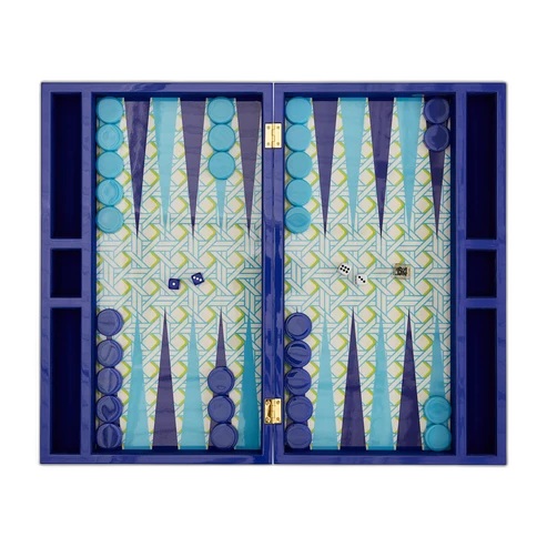 Jonathan Adler Basketweave Backgammon Set