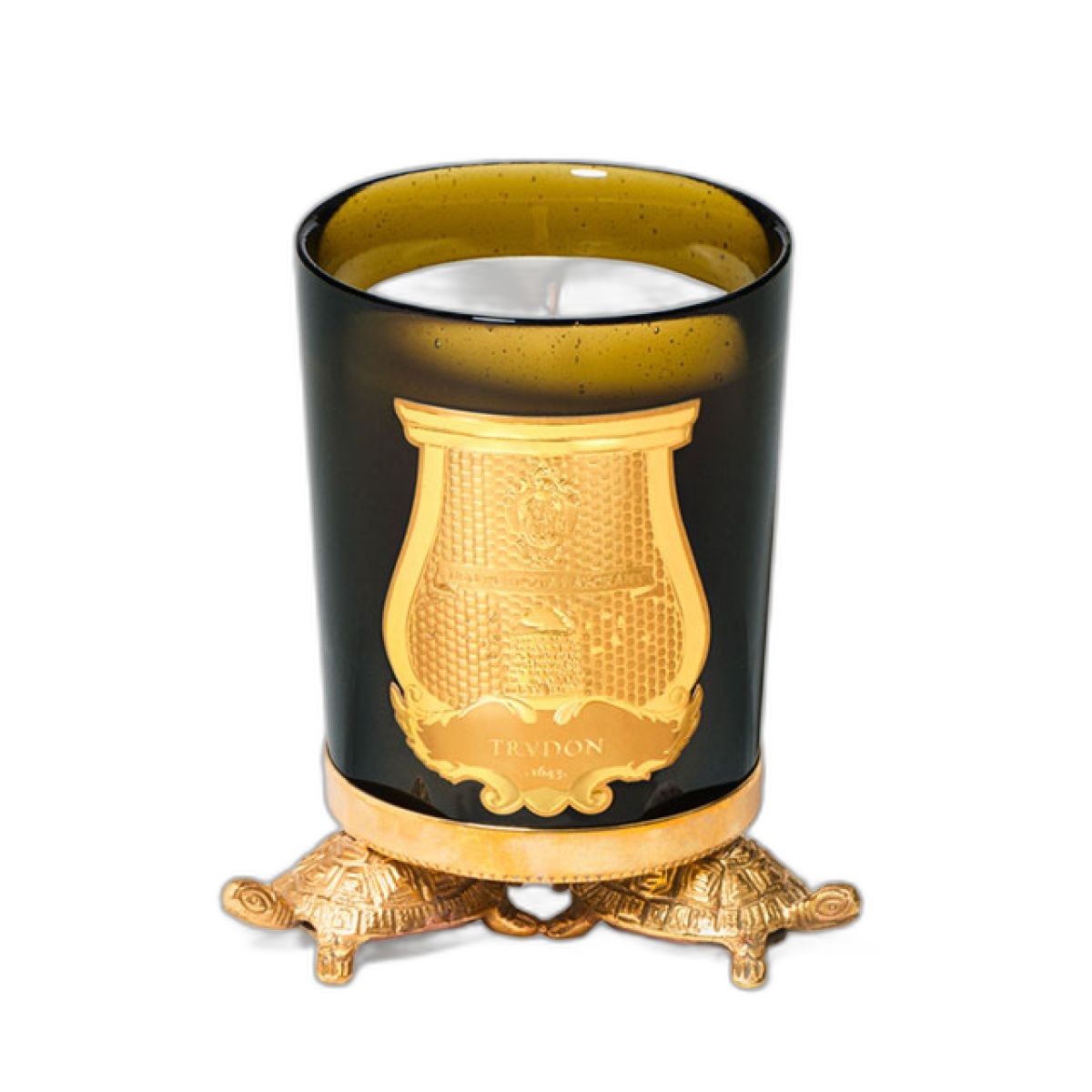 Trudon Turtle Candle Pedestal — Polished bronze