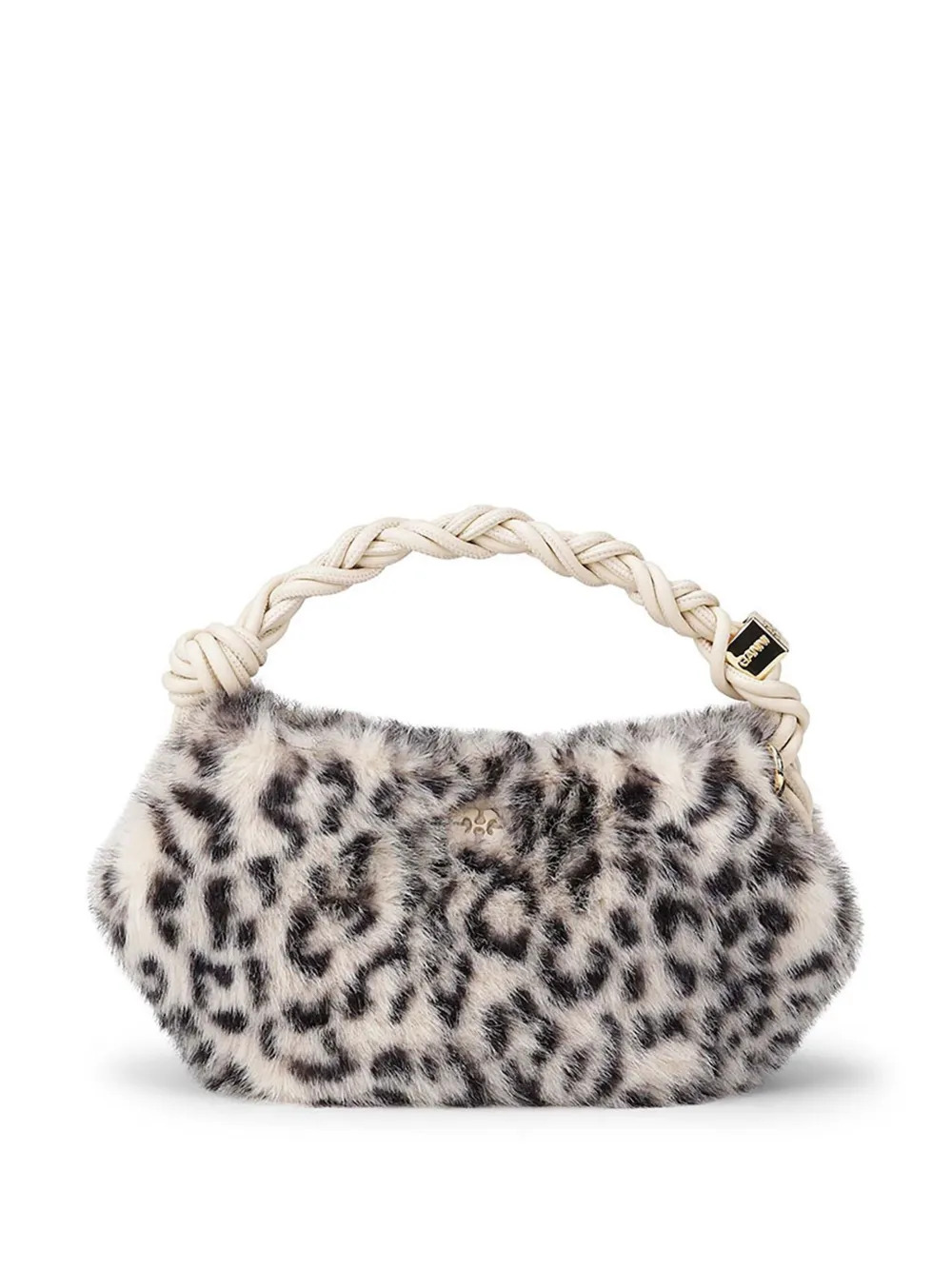 GANNI Bou Leopard-Print Mini Bag — Neutrals