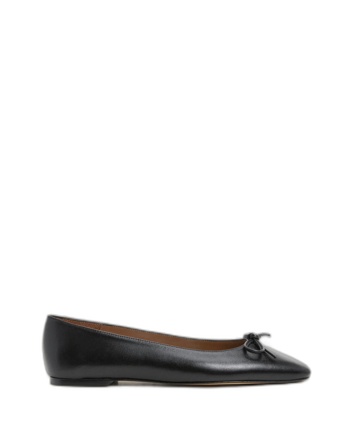 Flattered Bodil Leather Black Ballet Flat