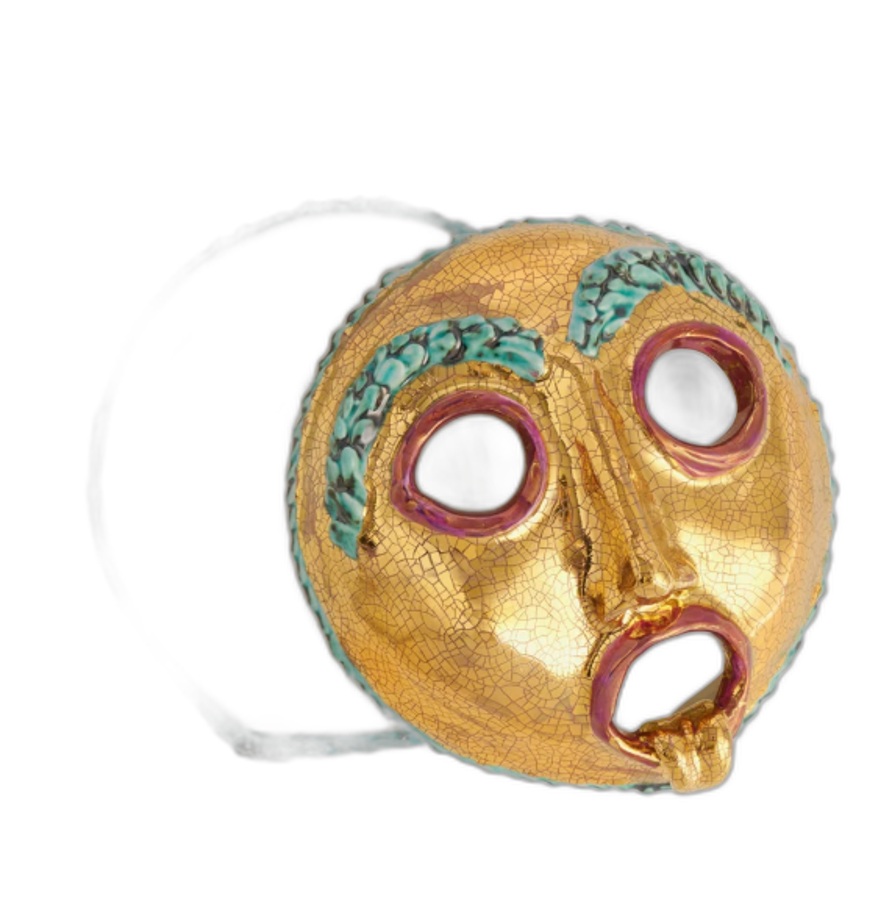 L’Objet × Ruan Hoffmann Ruan Hoffmann Mask Box — Hand-sculpted stoneware, gold accents