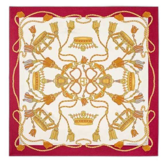 Via Neapolis / Ettore Cavazza Royal Burgundi 90×90 Silk Twill Scarf