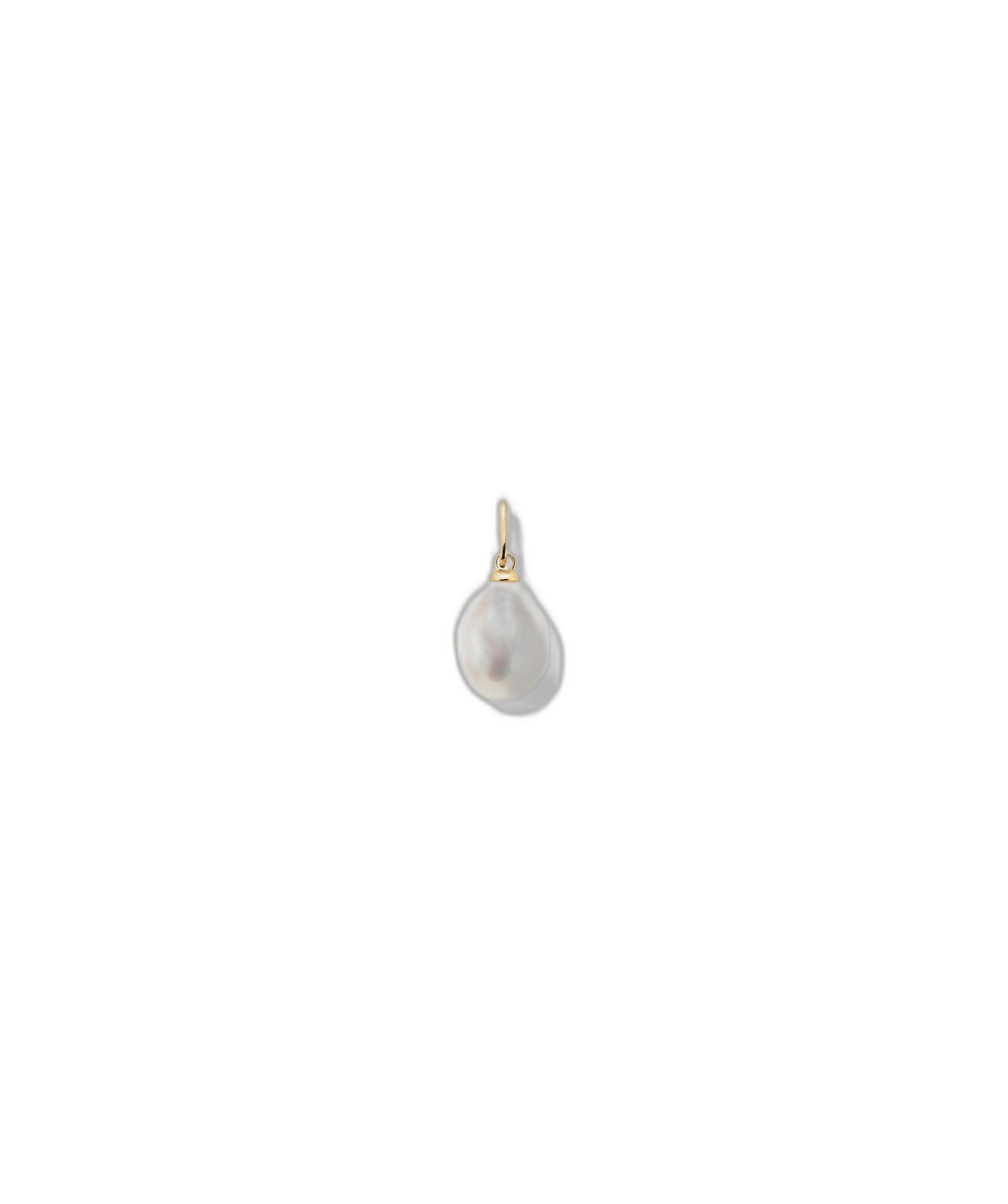 Mejuri Organic Pearl Charm — 10k yellow gold, freshwater pearl